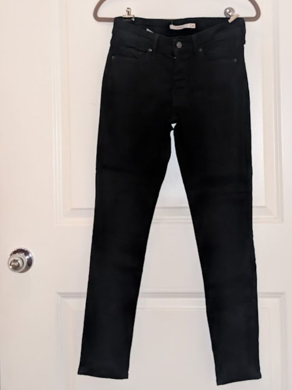 NWOT Levi's Womens 711 Skinny Jeans High Stretch in Soft Black